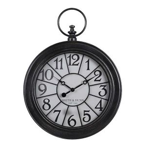 СТЕНЕН ЧАСОВНИК ПЛАСТМАСА АНТИЧЕН ЧЕРНО-БЯЛ 59.2X5.8X44.2СМ