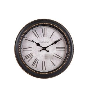 СТЕНЕН ЧАСОВНИК ПЛАСТМАСА АНТИЧНО БЯЛ - ЧЕРЕН 27X4.5X27СМ