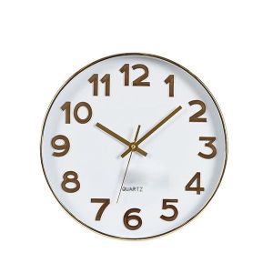 СТЕНЕН ЧАСОВНИК ПЛАСТМАСА БЯЛ - ЗЛАТЕН 30X4.2X30СМ