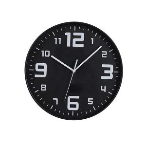 СТЕНЕН ЧАСОВНИК ПЛАСТМАСА БЯЛ - ЧЕРЕН 30X4.2X30СМ