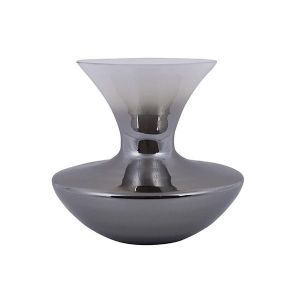 СТЪКЛЕНА ВАЗА ЧЕРНО-БЯЛА 33X33X30СМ