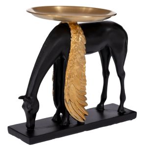 ЧЕРЕН ПОЛИРЕЗИНОВ ПЕГАС С ЗЛАТНИ КРИЛЕ 23X6X18СМ D17СМ