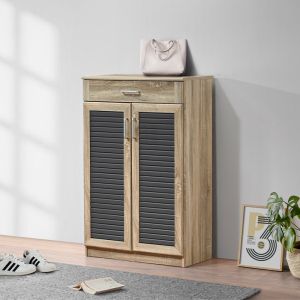 ШКАФ ЗА ОБУВКИ SANTE 20 ЧИФТА SONOMA - ТЪМНОСИВ ЦВЯТ 80X37X123СМ