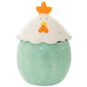 Blue Light керамичен буркан за бонбони кокошка