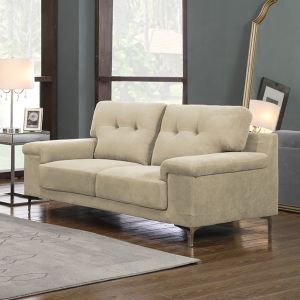 NOTE ДИВАН ЗА ХОЛ С 2 МЕСТА, ВОДООТБЛЪСКВАЩА МАТЕРИЯ, БЕЖОВ