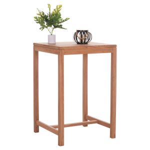 Бар квадратна маса Presscot Hm18113 тиково дърво в естествен цвят 70x70x105hcm.