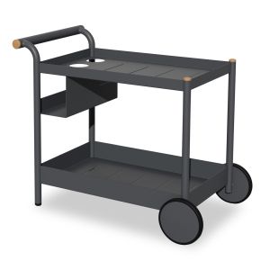 МЕТАЛНА ГРАДИНСКА МАСА FRANCISCO ЧЕРЕН ЦВЯТ 120X70X70СМ