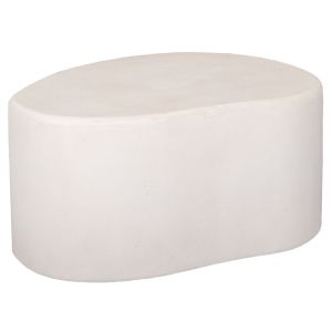 БЯЛА MDF ПОМОЩНА МАСА С НЕПРАВИЛНА ФОРМА 80X53X40СМ