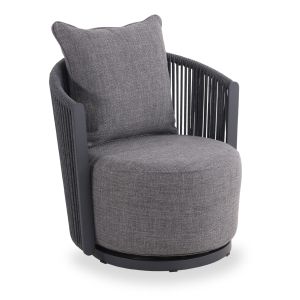 ВЪРТЯЩ СЕ ФОТЬОЙЛ LORIEN SM6392.02, ЦВЯТ КАФЯВ, АЛУМИНИЙ, ВЪЖЕНИ ВЪЗГЛАВНИЦИ, 76X74X72H