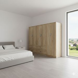 Гардероб Lego Sonoma с шест врати 240x42x180 см