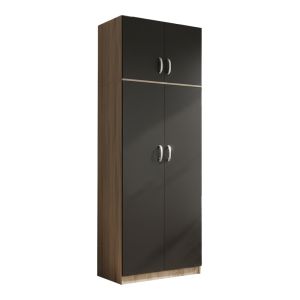 Гардероб с две врати Lego в цвят Sonoma-тъмносив 80x42x240см