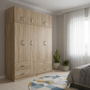 Гардероб с пет врати Athos Sonoma 170x42x240см