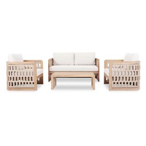 ГРАДИНСКИ СЕТ ОТ 4 ЧАСТИ LUDVALD SM6446 ВЪЗГЛАВНИЦИ ОТ АКАЦИЕВО ДЪРВО-ВЪЖЕ-БЕЖОВО