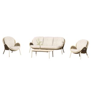 ГРАДИНСКИ СЕТ ОТ 4 ЧАСТИ RIVEN SM6394.01 ЦВЯТ СЛОНОВА КОСТ, АЛУМИНИЕВ ПЛАТ, ВЪЖЕ, БЕЖОВ