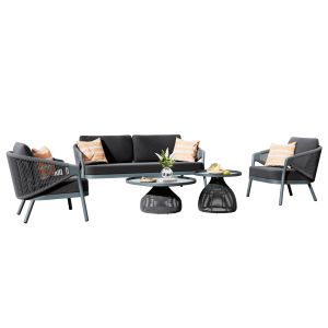 ГРАДИНСКИ СЕТ ОТ 5 ЧАСТИ DRISCOLL HM6473.01 ТЪМНО СИВ АЛУМИНИЕВ-ВЪЖЕВ-ОЛЕФИНОВ ПЛАТ