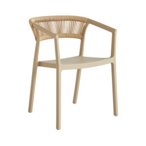 ГРАДИНСКИ СТОЛ ELORA БЕЖОВО-КАФЯВ ЦВЯТ 58X56X75СМ