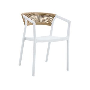 ГРАДИНСКИ СТОЛ ELORA БЯЛО-КАФЯВ ЦВЯТ 58X56X75СМ