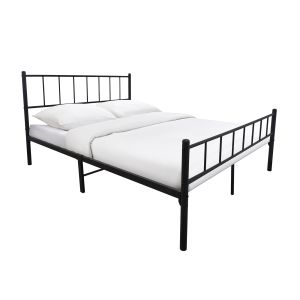 ДВОЙНО ЛЕГЛО TIVO, ЗА МАТРАК 150X200 СМ, МЕТАЛ, БОЯДИСАН В ЧЕРНО