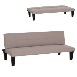 ДВУМЕСЕН РАЗТЕГАТЕЛЕН ДИВАН KORO HM3304.04 БЕЖОВА ИЗКУСТВЕНА КОЖА 165X75X64ВСМ.