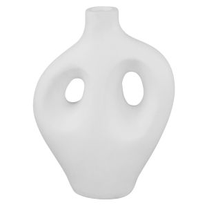 ДЕКОРАТИВНА ВАЗА FLIKER HM4666.02L ТЕРАКОТА В БЯЛО - 22.5X12X30HСМ.