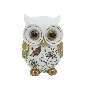 ДЕКОРАТИВНА ФИГУРКА НА БУХАЛ С РИСУЛКИ И КАМЪНИ - 12.5x9.5x17.5см 18/KIB