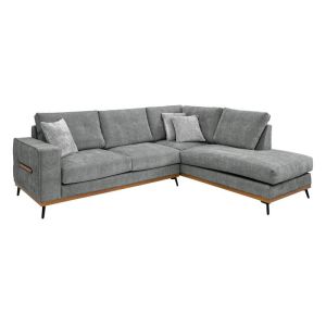 ДИВАН MARCELL ДЕСЕН ЪГЪЛ СИВ СЪС СВЕТЛО СИВИ ВЪЗГЛАВНИЦИ 300X230X88СМ