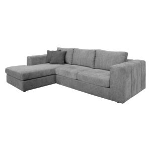 ДИВАН MONDIVA ЛЯВ ЪГЪЛ СИВ ЦВЯТ 280X180X83СМ