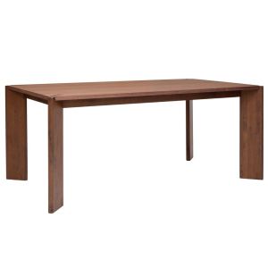 ДЪРВЕНА ТРАПЕЗАРНА МАСА В ЕСТЕСТВЕН ЦВЯТ С MDF ПЛОТ И КРАКА ОТ МАСИВНА ДЪРВО 180X100X75СМ