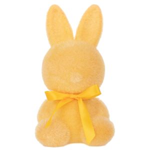 Жълто зайче с панделка, 18 см