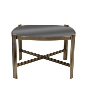 ЗЛАТИСТА МЕТАЛНА МАСА СЪС СТЪКЛЕНИ ЗАОБЛЕНИ ПРАВОЪГЪЛНИ ПАРКОВЕ - 60x60x40см 1/KIB