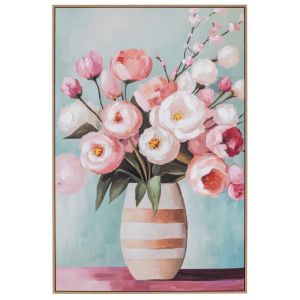 КАРТИНА НА ВАЗА С ЦВЕТЯ В РАМКА 80X120 СМ