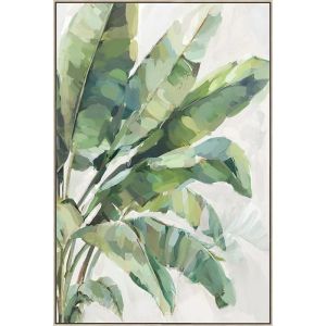 КАРТИНА НА ПЛАТНО ЗЕЛЕН БАНАН В РАМКА - 82.5x122.5x3.5см 6 бр./КУТИЯ