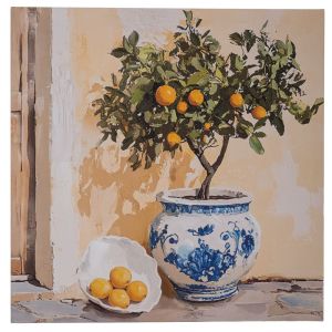 КАРТИНА С РАСТЕНИЯ ВЪРХУ ПРИНТИРАНО ПЛАТНО 60X60 СМ