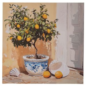 КАРТИНА С РАСТЕНИЯ ВЪРХУ ПРИНТИРАНО ПЛАТНО 60X60 СМ