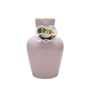 КЕРАМИЧНА ВАЗА БЛЕДО РОЗОВА 20X16.5X25.5СМ