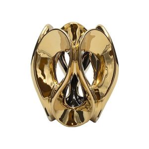 КЕРАМИЧНА ЗЛАТНА ВАЗА 17X17.5X19СМ