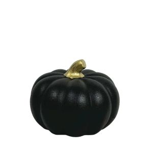 КЕРАМИЧНА ТИКВА ЧЕРНА/ЗЛАТНА МАТОВА МАЛКА - 15.2 см 1/18KIB