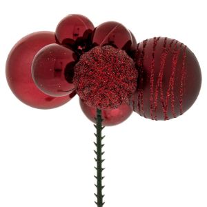 КОЛЕДНИ БОРДО ТОПКИ ЩИПКА X8 15 СМ