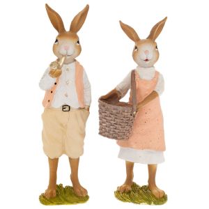 Комплект 2 заека от полирезин 6x5x25 9x7x24 см