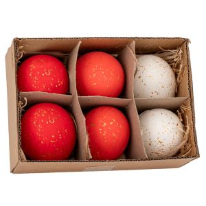 Комплект 6 декоративни яйца 4x4x6 см