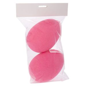 Комплект от 12 висящи яйца с флок в розов цвят 15x19x9 см