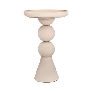 КРЪГЛА МЕТАЛНА МАСА FL620278 КРЕМАВ ЦВЯТ 41X67СМ