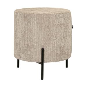 КРЪГЛА ТАБУРЕТКА NEW LUX БЕЖОВ ЦВЯТ 33X33X38СМ