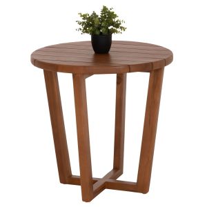 КРЪГЛА ХОЛНА МАСА KOLIN HM6629 ТИКОВО ДЪРВО В ЕСТЕСТВЕН ЦВЯТ Φ65X65HCM.