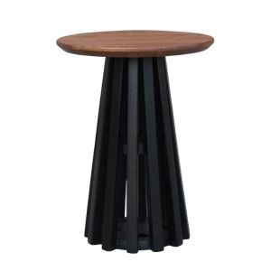 КРЪГЛА ХОЛНА МАСА MEKONG КАФЯВО-ЧЕРЕН ЦВЯТ 38X50СМ