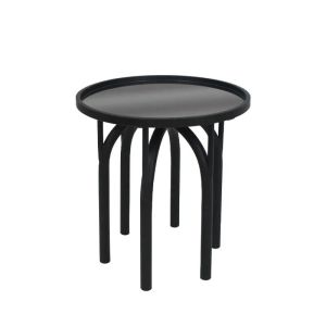 МАСИ ОТ МАТОВ ЧЕРЕН МЕТАЛ СЪС СТЪКЛО, КРЪГЛИ ИНДУСТРИАЛНИ - Φ45x55см 1/KIB