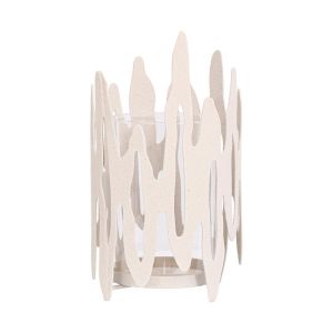 МЕТАЛЕН СВЕЩНИК FL620015 КРЕМАВ ЦВЯТ 13X20СМ