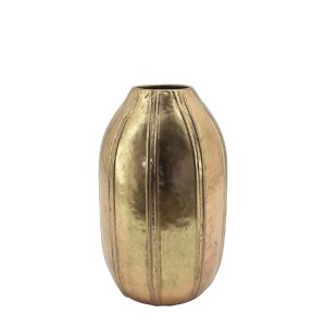 МЕТАЛНА ВАЗА ЗЛАТНА КРЪГЛА - Φ20x35.5см 4/KIB