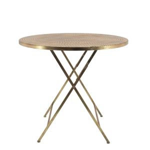 МЕТАЛНА СГЪВАЕМА МАСА ЗЛАТИСТА КРЪГЛА - Φ56x55.5см 1/KIB
