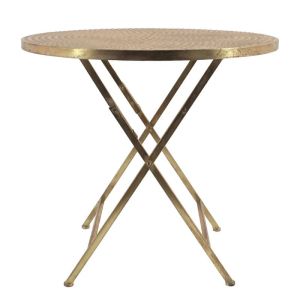 МЕТАЛНА СГЪВАЕМА МАСА ЗЛАТИСТА КРЪГЛА - Φ73.5x70см 1/KIB